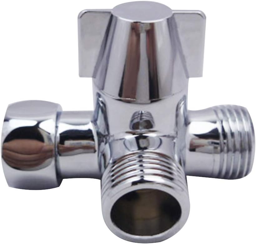 Bathroom toilet equipment,Durable Metal Threeway Water Diverter Tshaped Adapter