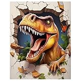 Diamond Painting Kits for Adults, Dinosaur Diamond Art Kits for Adults, DIY 5D Diamond Painting Kits for Beginners Home Wall Decor 12x16inch
