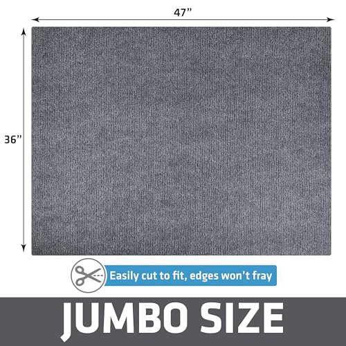 Image of Drymate Cat Litter Box Mat, Litter Trapping Mat, Waterproof, Urine-Proof, Absorbent, Machine Washable, Soft on Paws, Contains Mess, Protects Floors, Kitten Supplies, Grey, 36x47 Jumbo XXL