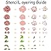 GLOBLELAND Peony Cut Dies & Clear Stamp & Painting Stencils Flowers Embossing Template Silicone Stamp Hollow Painting Stencil Set for Scrapbooking Card Making DIY Decoration