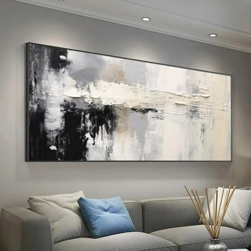 AEXOIO Moderne abstrakte Wandkunst, geeignet für Wohn- und Schlafzimmer – übergroßes, rahmenloses Leinwandbild, minimalistisch-abstrakt 100x200cm/39x79in