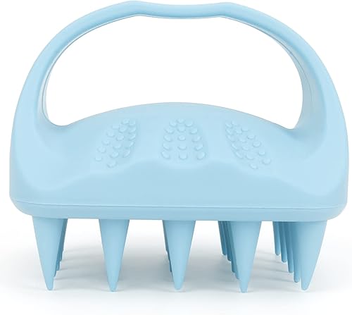 CiCiKiea Cepillo de champú masajeador para el cuero cabelludo, cepillo para el cabello con cerdas de silicona suaves y flexibles, cuidado del