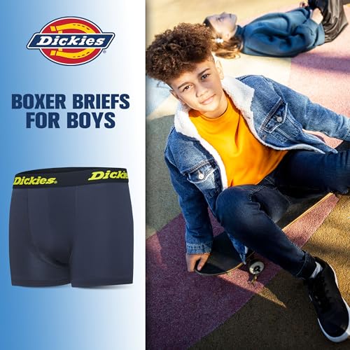 Dickies Boys Underwear 4 Pack Boxer Briefs for Boys Durable Stretch Breathable Moisture Wicking3