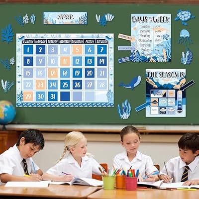 Justforjoyful Ocean Sea Calendar Bulletin Board Set India | Ubuy