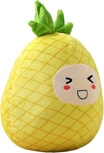 Miniatura 2 de Almohada de peluche de piña amarilla de 12 pulgadas, juguete de peluche ultra suave, regalo para Halloween, Acción de Gracias, Navidad, Día de San
