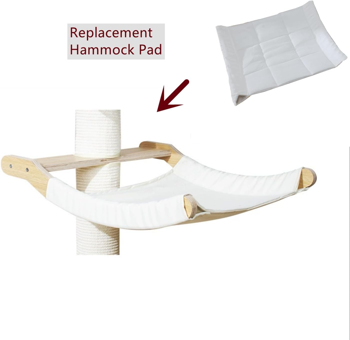 SHENGOCASE 2-Pack Large Cat Hammock Accessories Replacement Parts Quilted Hammock Pad Mat