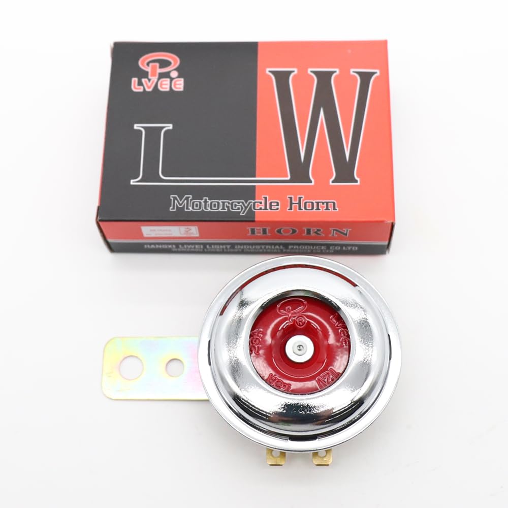 Clacson Moto LVEE DL70-02 - Elettrico, Impermeabile IPX7, 105 DB, 12V