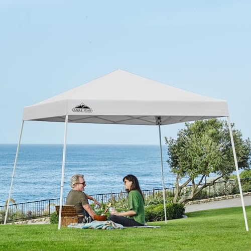 EAGLE PEAK 3m x 3m Slant Leg Pop-up Canopy Tent Instant Outdoor Canopy Easy Set-up Folding Shelter, White 5 EAGLE PEAK 3m x 3m Slant Leg Pop-up Canopy Tent Instant Outdoor Canopy Easy Set-up Folding Shelter, White - Image 5