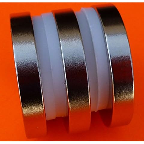 3Pc Super Strong Neodymium Magnet N42 1.5 x 1/4" Permanent Magnet Disc, The World's Strongest & Most Powerful Rare Earth Magnets by Applied Magnets Cover