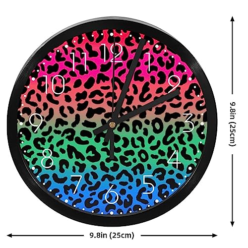 Horloge murale silencieuse de qualité supérieure style léopard