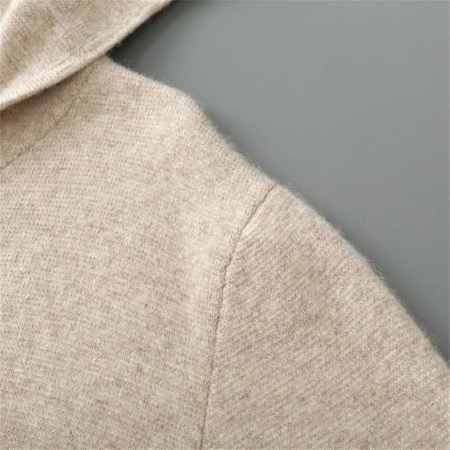 Men's Hooded Top with Zipper and Pocket Comfortable Knit Sweater 100 Percent Merino Wool Sweater Wool Sweater2