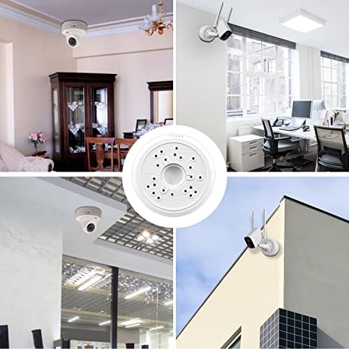 VIEWZONE Junction Box for Bullet Camera, Dome Camera and Solar Panel Bracket Installation, Junction Mounting Box Hidden Cable for Wall Ceiling Mounting, Indoor Outdoor Use, Plastic