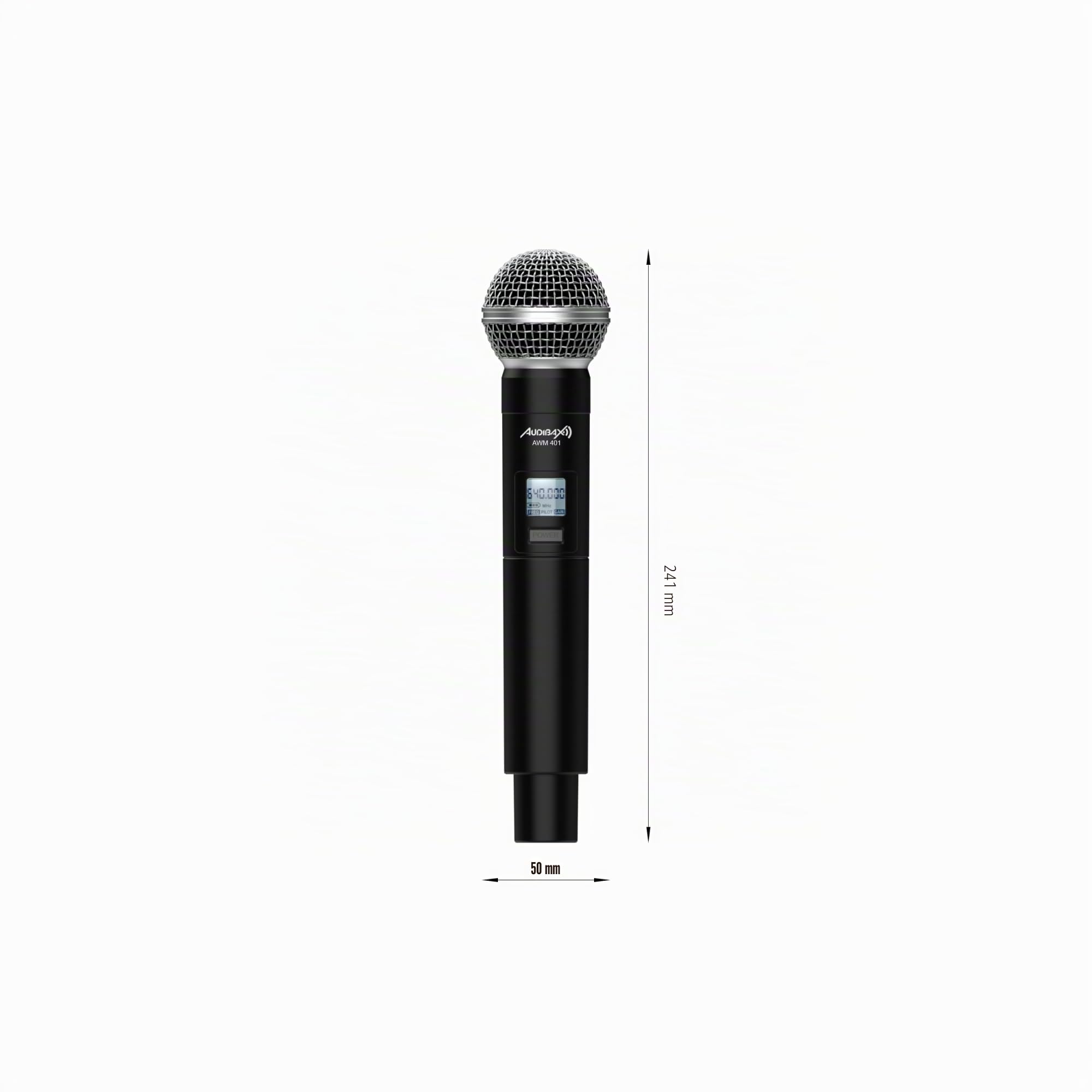 Audibax AWM 401 Sistema Inalámbrico Micrófono de Mano de 4 Canales UHF