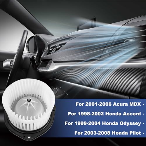 Image of PartsFlow Blower Motor With Fan Cage For 1998-2002 Honda Accord For 1999-2004 Odyssey For 2003-2008 Pilot For 2001-2006 Acura MDX 700002