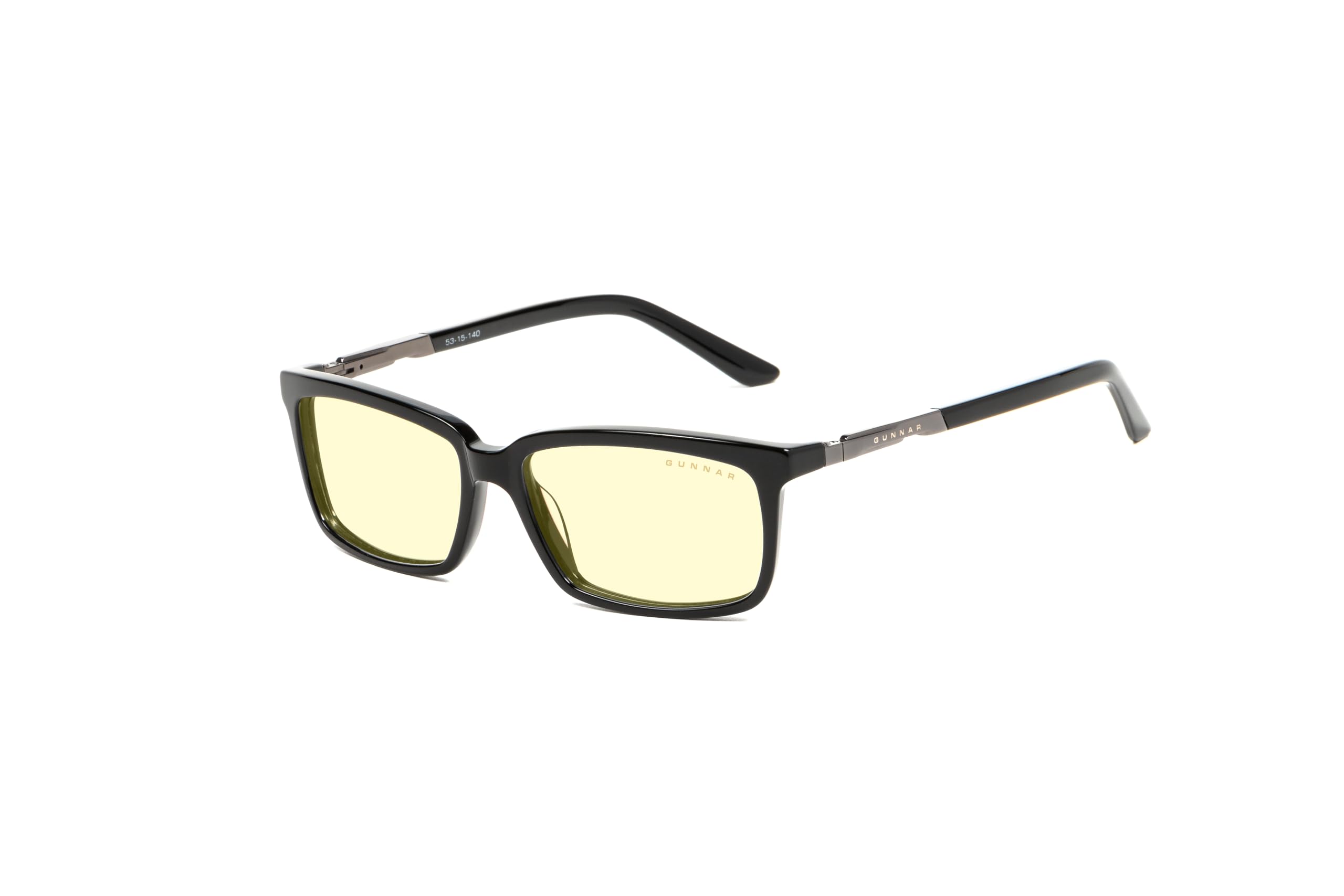 Gunnar Blaulichtfilter-Brille - Haus - Onyx - Amber | Computer-/Gaming-Brille - Haus - Onyx - Amber - 65 % Blaulicht- & 100 % UV-Schutz - Patentierte Technologie