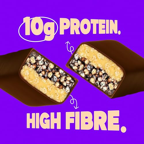 Image of Yogabar Crunch Dark Chocolate Protein Bar | No Added Sugar | 10g Protein | High Fibre | Gluten Free Snack | 50g each, Pack of 1