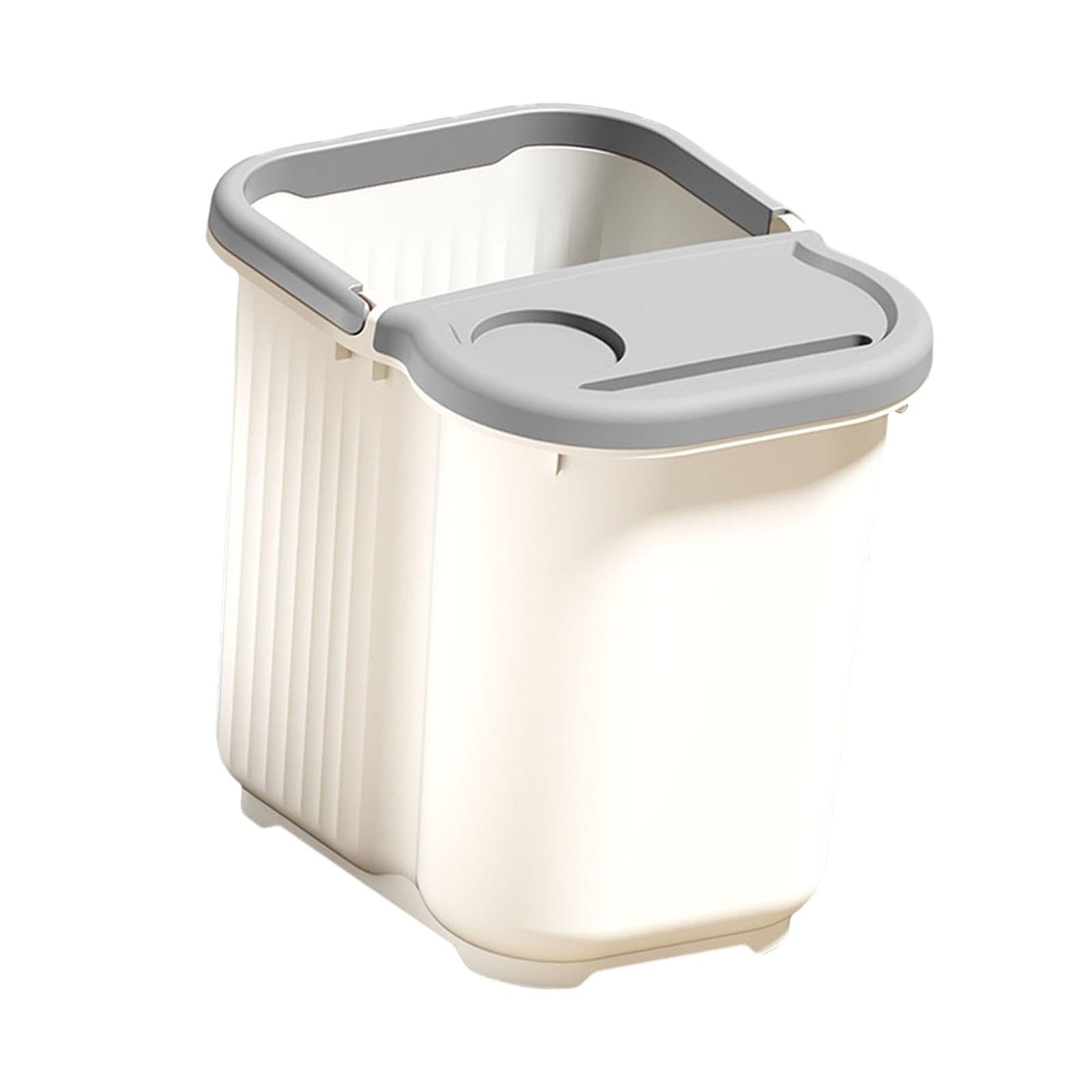 Vaschetta per Pedicure con Vaschetta Grande, Punti Massaggianti per I Piedi, in Materiale PP con Manico Antiscivolo, Adatta per Uso Domestico Fa, Bianco Grigio, L