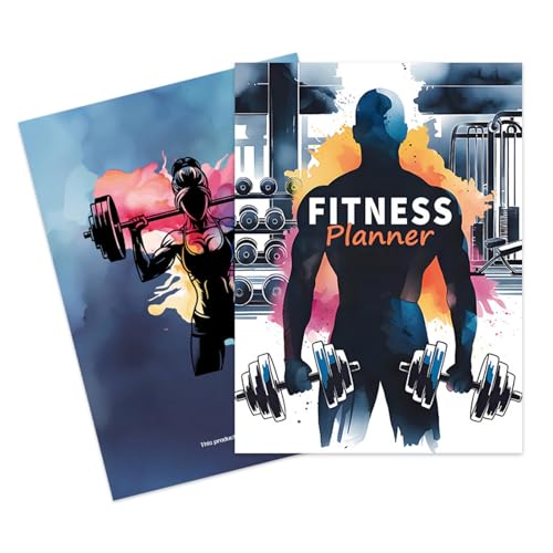 Weqizuerqi Fitness Planer, Workout Tracker Journal | Fitness Workout Journal | Wochenmonatliche Trainingsplanung Notizbuch, Übungstagebuch für