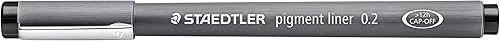 Miniatura 8 de Staedtler Delineador de pigmentos, pluma fina para dibujo, dibujo, diario, 0.079 in, negro, 308 C2-9