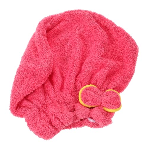 NOLITOY Soft Absorbent Hair Drying Cap Coral Fleece Shower Cap Elastic Band for Ages Random
