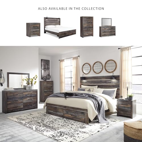 Signature Design by Ashley Drystan Rustic 2 Drawer Nightstand, USB-C - image 6