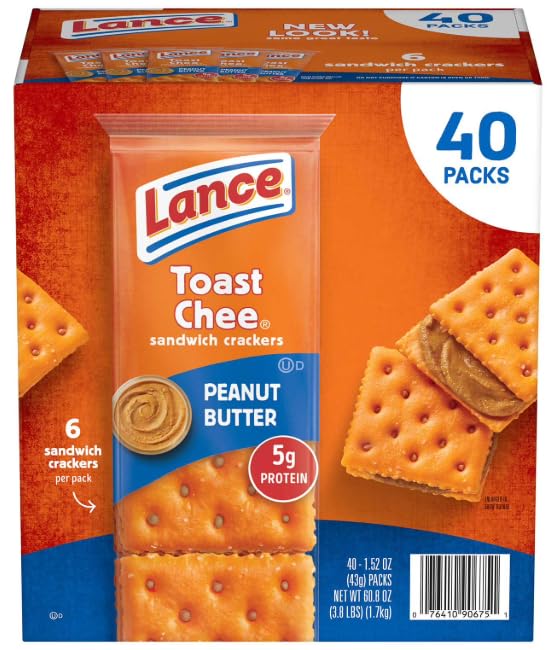 Lan'ce ToastChee Peanut Butter Crackers, 1.52 oz., 40 pk.