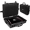 CASEMATIX Waterproof Laptop Hard Case for 15-17 inch Gaming Laptops and Accessories – Heavy Duty Hard Laptop Case Compatible with 15.6 and 17.3 inch Gaming Laptops and Gaming Laptop Accessories