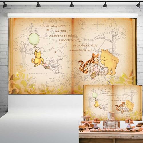 Fondo Vintage Pooh Bear Grande 150x90 cm miniatura 1