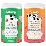 Bellway Super Fiber Powder + Fruit, Strawberry Watermelon Super Fiber Powder + Collagen, Peach Mango