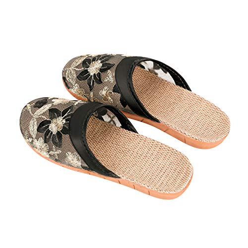 Women's Chinese Mesh Slippers Summer Chinese Floral Mesh Sandals Slides Medium Width Lightweight House Slippers