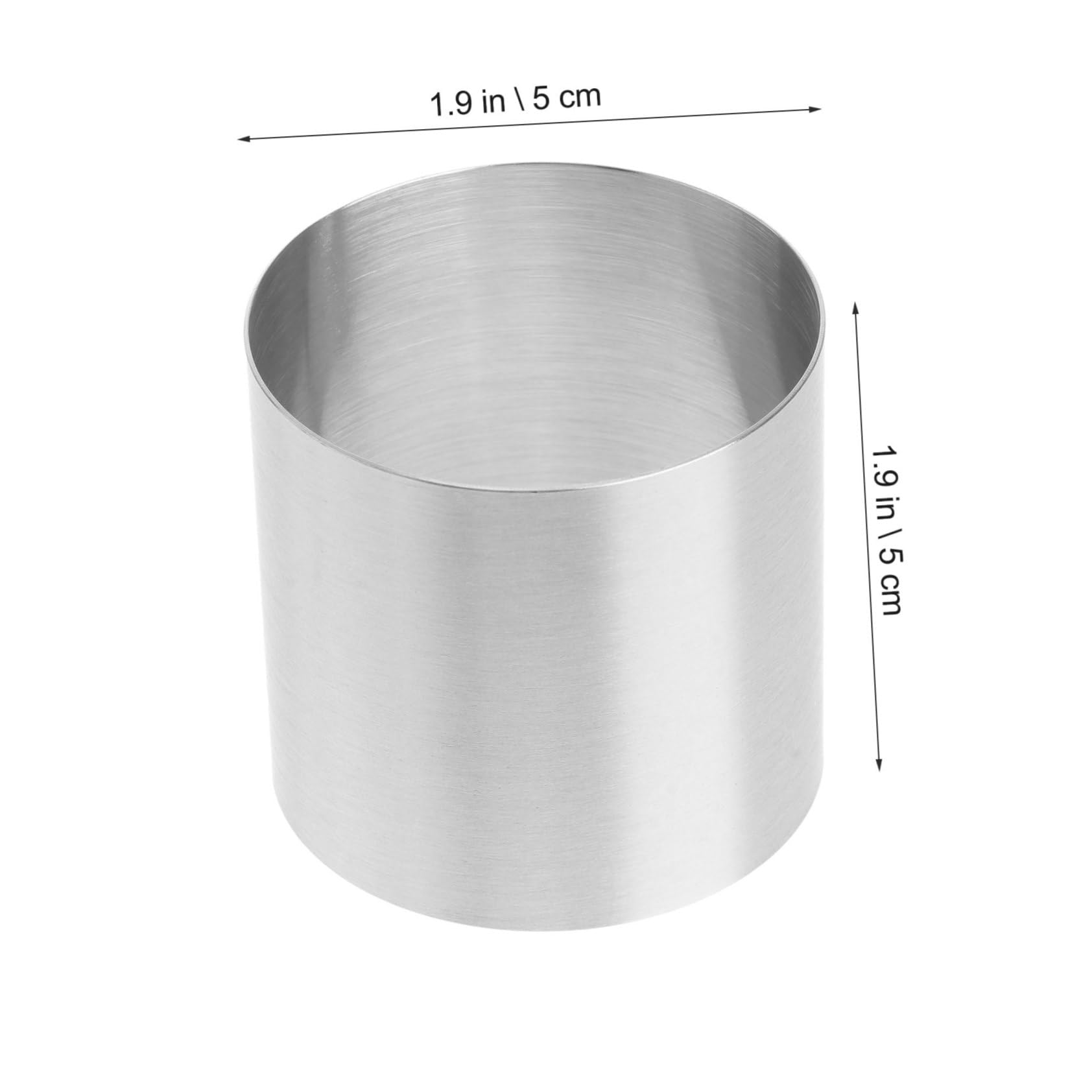 Molde Set de 8 Piezas para Hornear Mini Redondo para de Acero Inoxidable Reutilizable y Fácil de Limpiar y Adecuado para Pasteles y Mousse en Repostería Pasteles Mousse en Repostería
