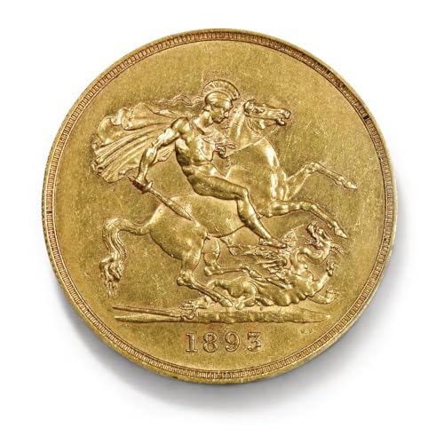 Great Britain 1893 Gold Sovereign Queen Victoria Coin Old British St George Gold Coins for Collectors UK Antique Coin Set United Kingdom Ancient Coins Collection