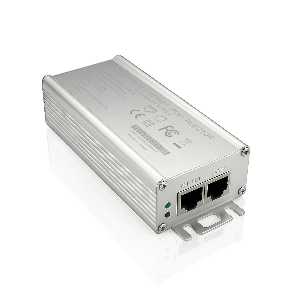 Elfcam - Iniettore PoE 150W 2,5Gb/1,25Gb per Starlink Gen 3 e 2, lega di Alluminio per Un'eccellente Dissipazione Del Calore, Ingresso 100-240V AC e Uscita 150W 48V-56V.