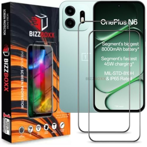 Image of Screen Guard For OnePlus N6 Tempered Glass Screen Protector Guard - HD Clarity, Anti-Fingerprint Temper Guard (One Plus N6-6.8 Inch) With Installation Kit - Pack of 2