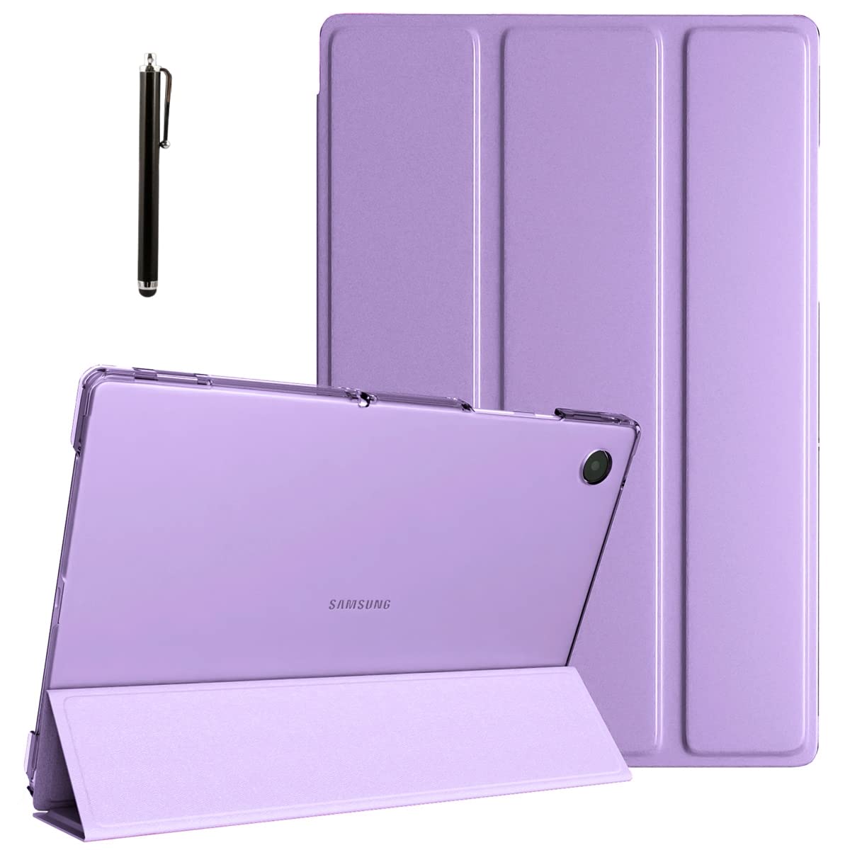 ProElite Smart Flip Case Cover for Samsung Galaxy Tab A8 10.5" SM-X200/ SM-X205/ SM-X207 Translucent Back with Stylus Pen, Black — Amazon image 11
