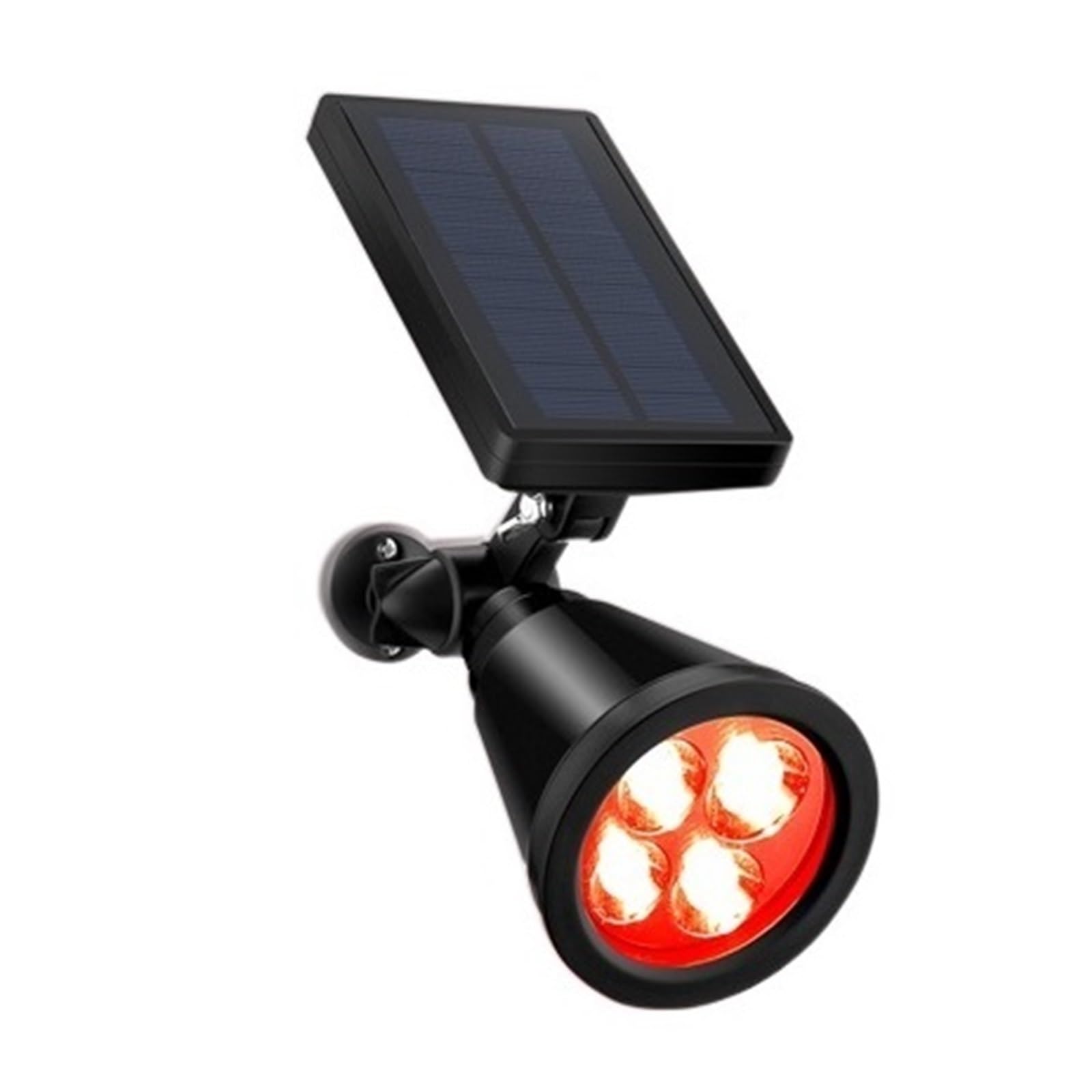 Luci Solari Outdoor Patio Giardino Paesaggio Decorazione LED Faretti Solari Luci da Prato RGB Luci da Parete Super Luminoso(Red Light)