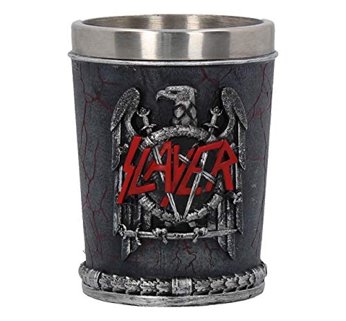 Nemesis Now B4132M8 Slayer Shot Glass 7Cm Black, Resin W/Stainless Steel Insert , Grey #TOP16