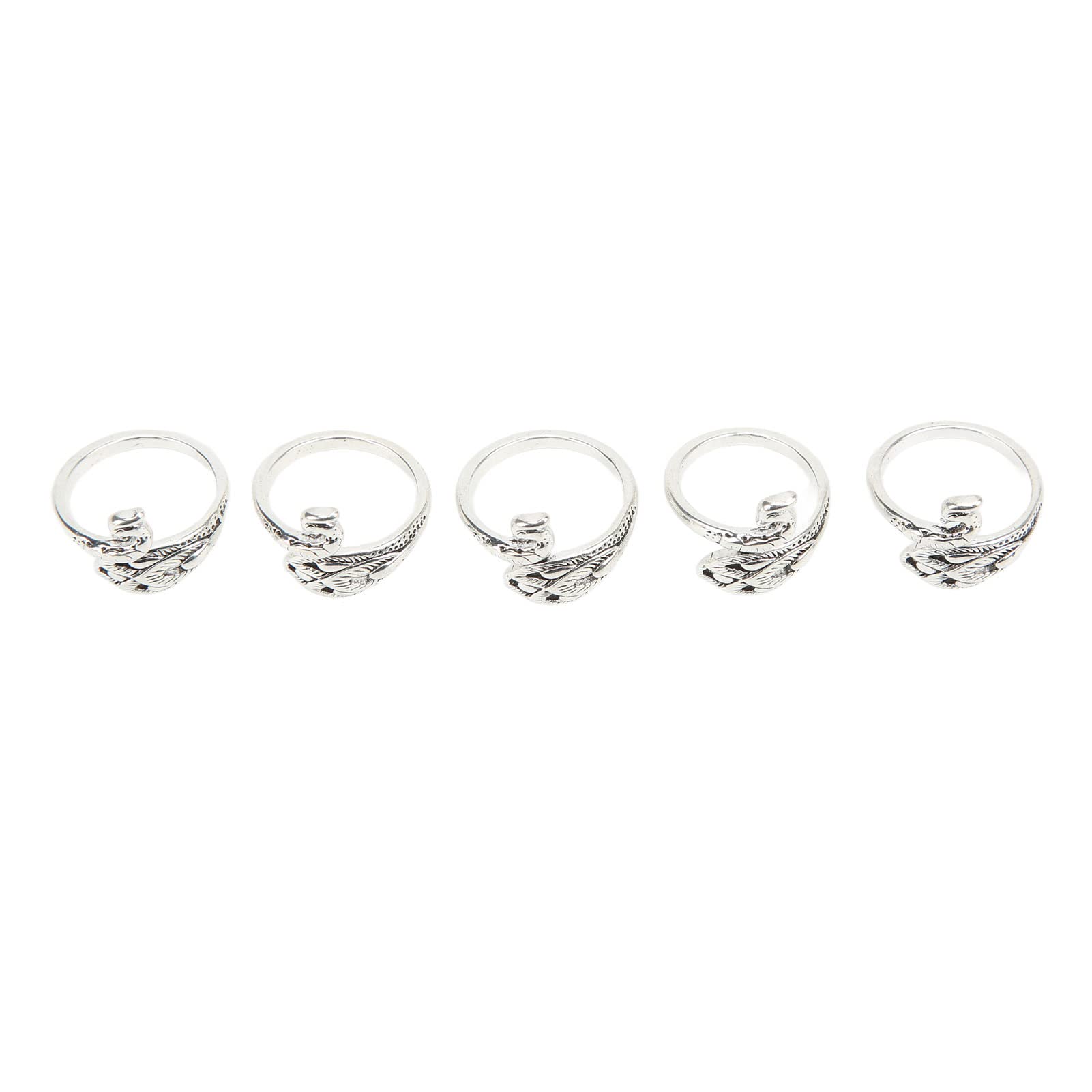 Hztyyier 5Pcs Knitting Loop Rings - Adjustable Steel Stitch Markers For Faster Crocheting