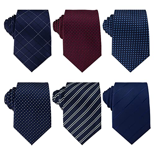 Image of Men's Necktie Classic Silk Tie Woven Jacquard Neck Ties 9 PCS