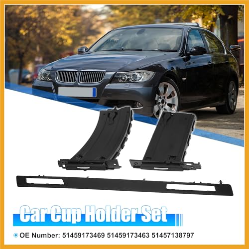 Set 3 piezas Portavasos retráctil para BMW E90 E91 miniatura 2