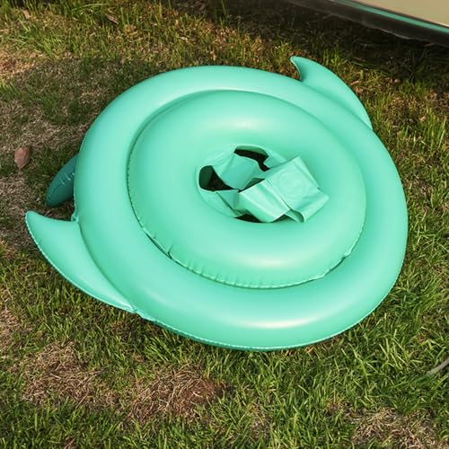 Pool Floats Baby Seat Float,Baby Pool Float,Toddler Swim Trainer,Cute Shark Pattern Float for Infant Kids Infant Pool Float Super Buoyant(Green). by POYLKJGYT - Used condition - Image 5