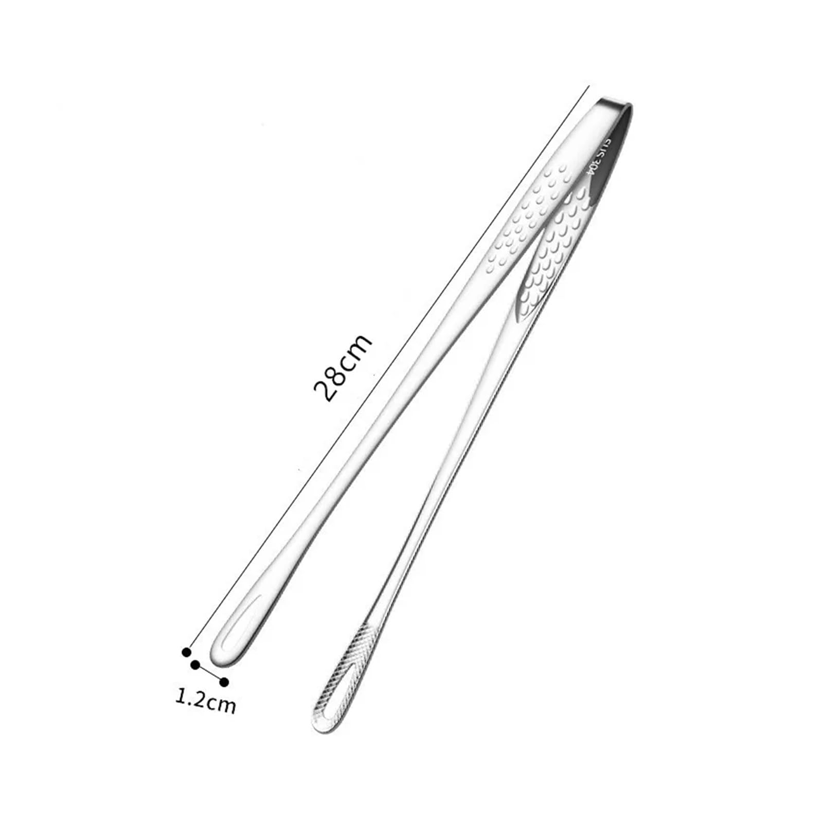 Pinza for barbacoa de acero inoxidable 304, pinzas for comida de cocina, pinzas portátiles for barbacoa, pinza for servir Buffet, herramienta de cocina for cocinar patatas fritas(C)