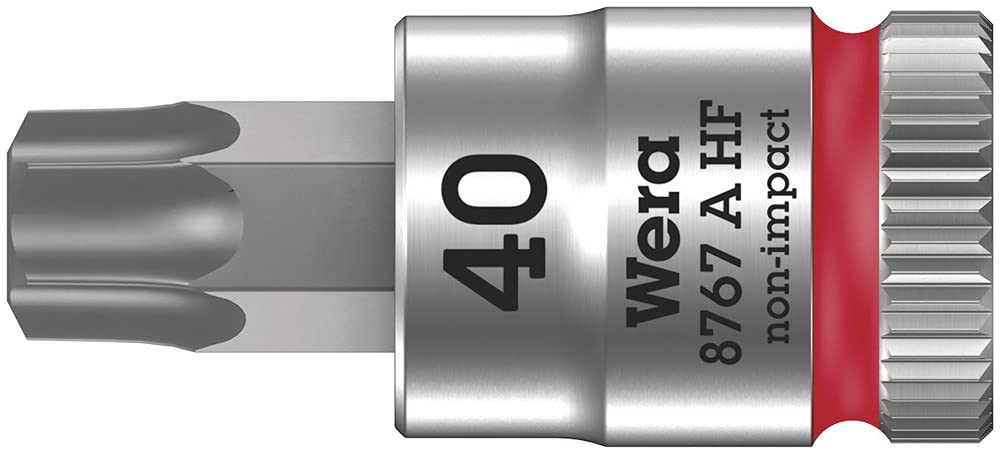 Wera 8767 A Hf Zyklop 1/4" Drive Torx Socket Bit 1/4" T40