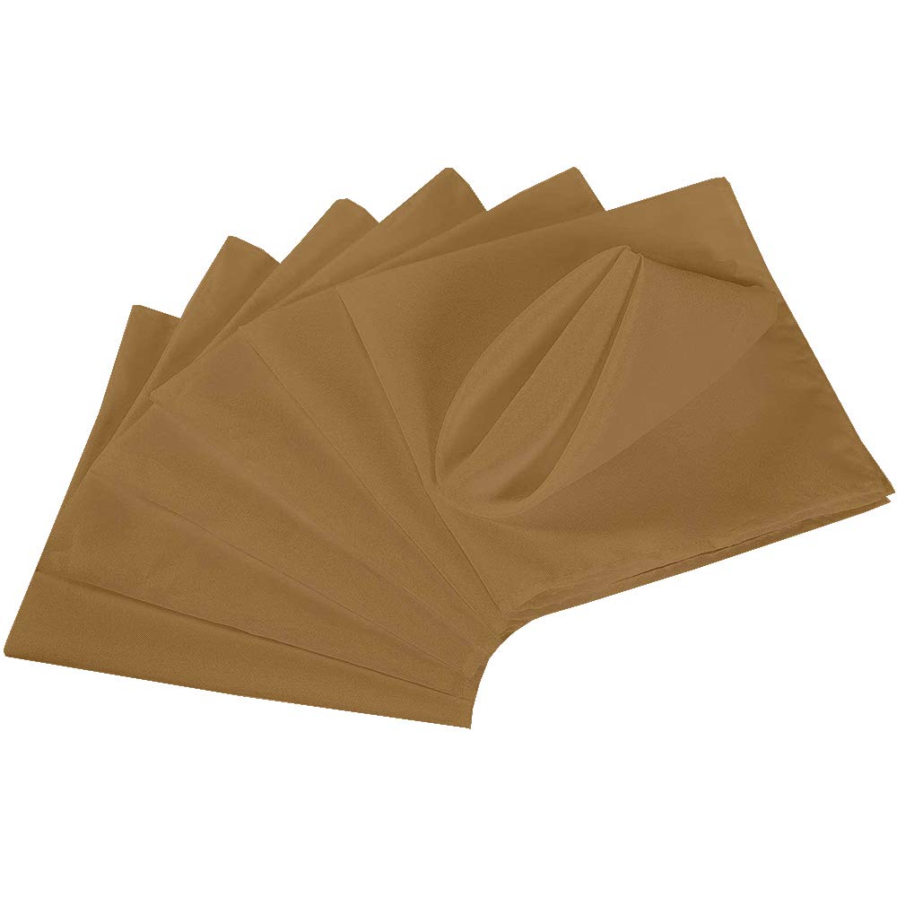 Pack of 10 (12 x 12 inch) Cloth Dinner Table Napkins - Machine Washable Kitchen Cloth Napkin Restaurant/Wedding/Hotel Quality and Regular Home Use Cloth Napkins - Taupe