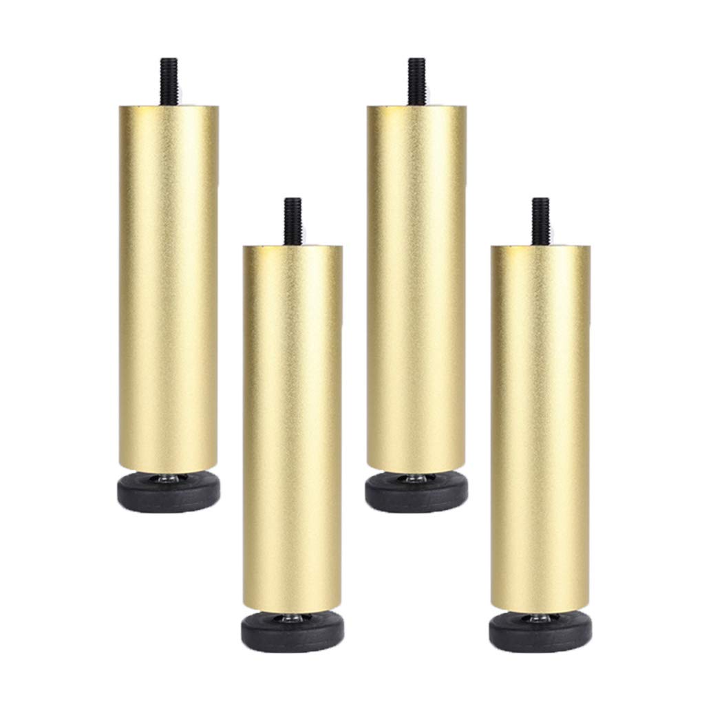 Pieds de meubles reglables dorés en aluminium pour table et canapé x4