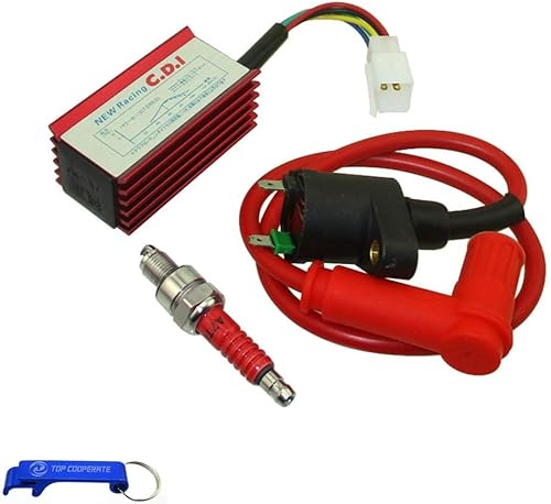 TC-Motor Bobina de encendido de alto rendimiento de aluminio de 5 pines AC CDI Box A7TC bujía para 50cc 70cc 90cc 110cc 125cc 140cc 150cc Pit Dirt