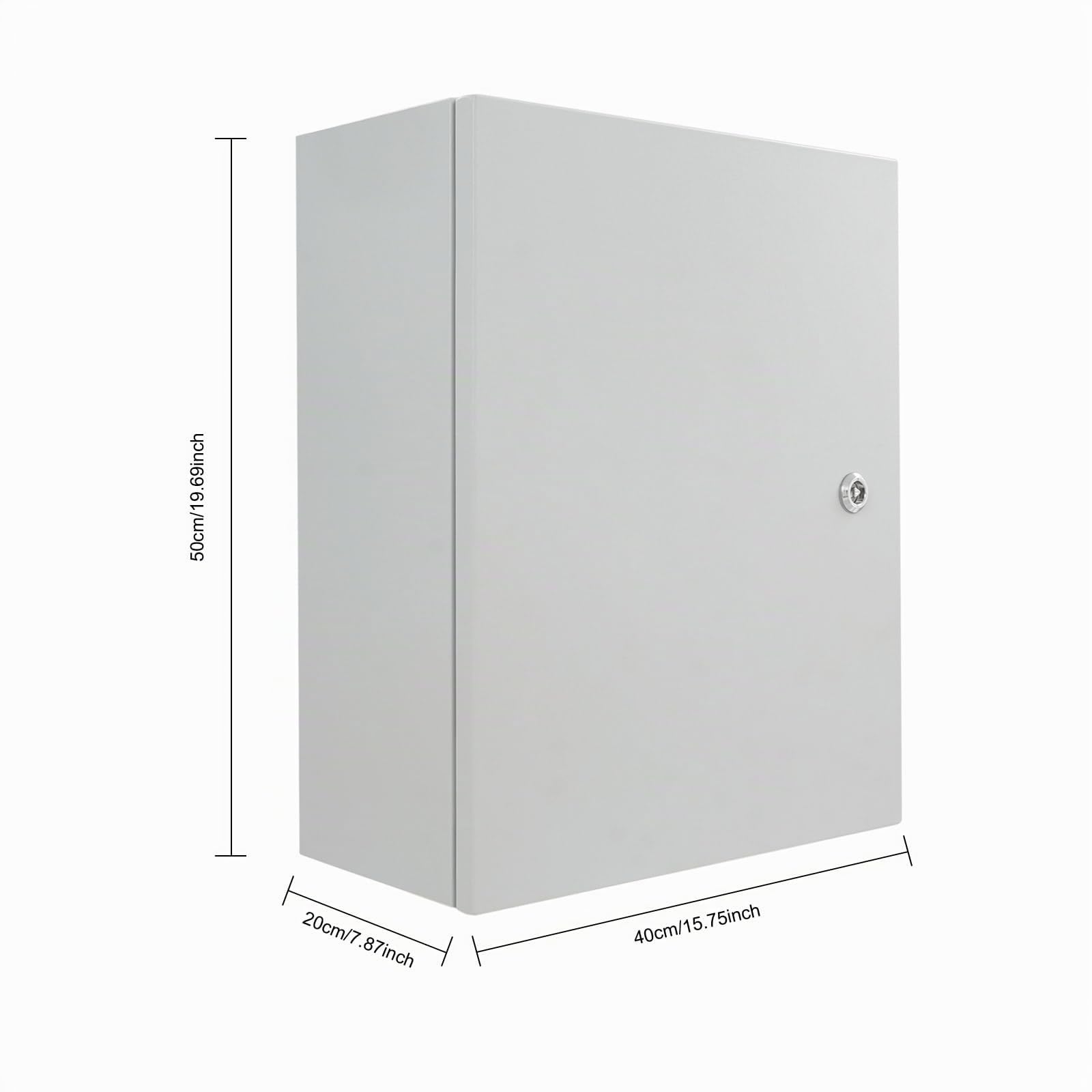 Verteilerkasten Außen Schaltschrank Industriegehäuse Wasserdicht IP50-55 Abschließbarer Elektrokasten Leergehäuse (50x40x20cm)