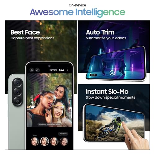 Image of Samsung Galaxy A56 5G (Awesome Olive, 8GB, 128GB) | Metal Frame | Gemini Live | Awesome Intelligence (AI): Circle to Search, Instant Slo-Mo, Auto-Trim, Object Eraser | Flagship Grade Camera