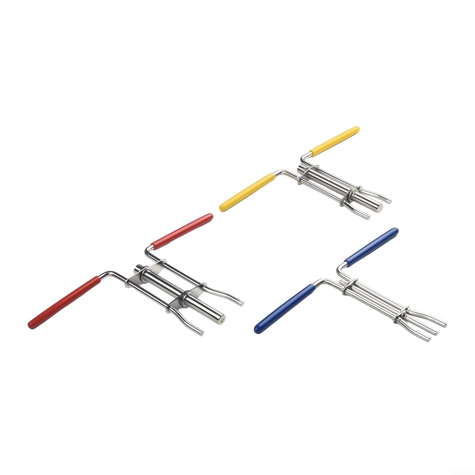 Kit di strumenti per l'installazione di guarnizioni per cilindro idraulico, set di 3 driver a U in acciaio inossidabile con maniglie in gomma per skid caricatore marino automobilistico
