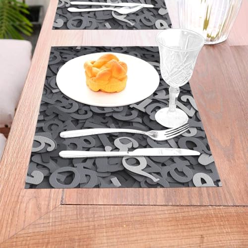 Sets de table antidérapants lavables gris pour protéger votre table - 5